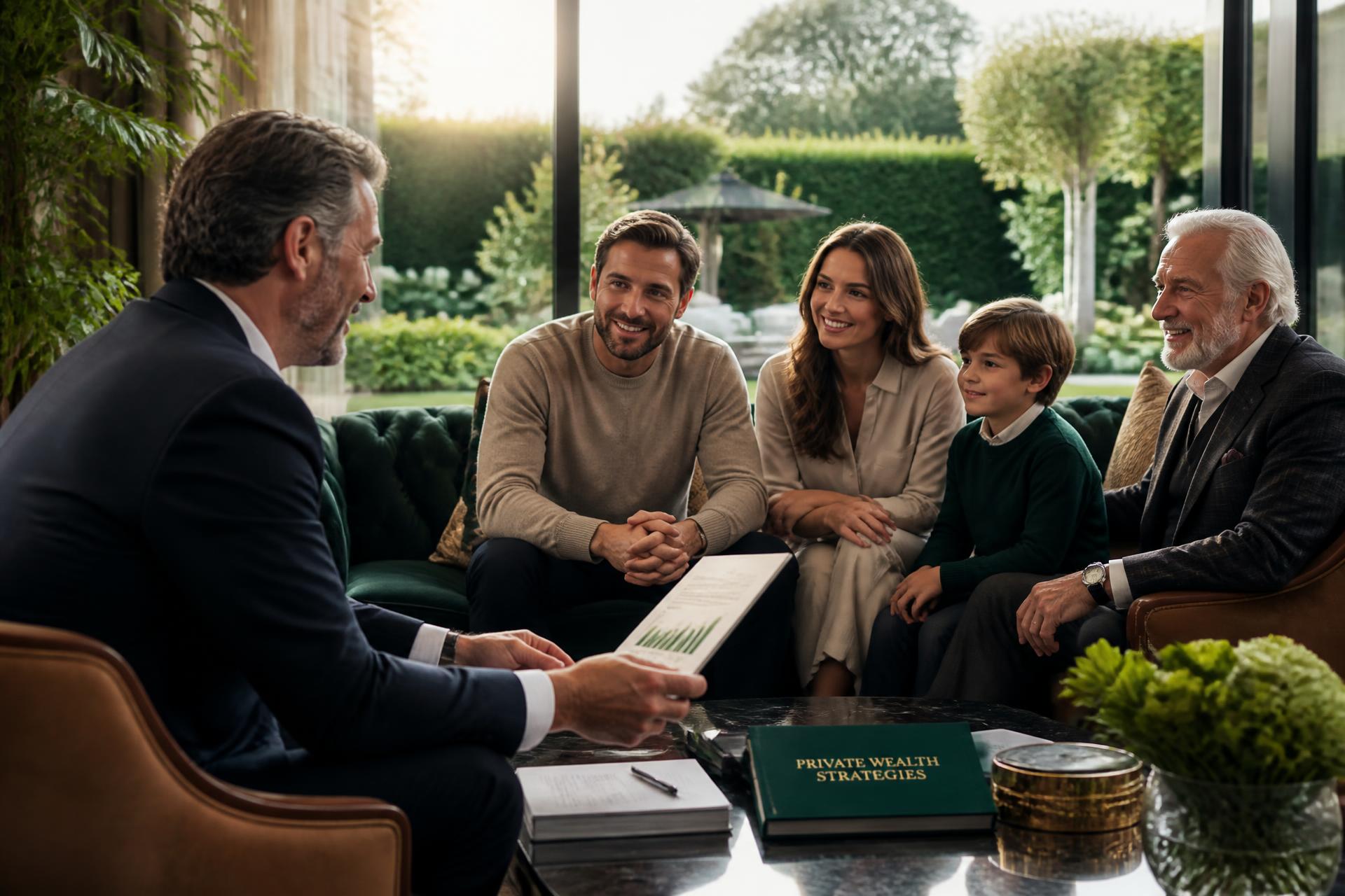 Greenland Leadership team member meeting with a multi-generational family