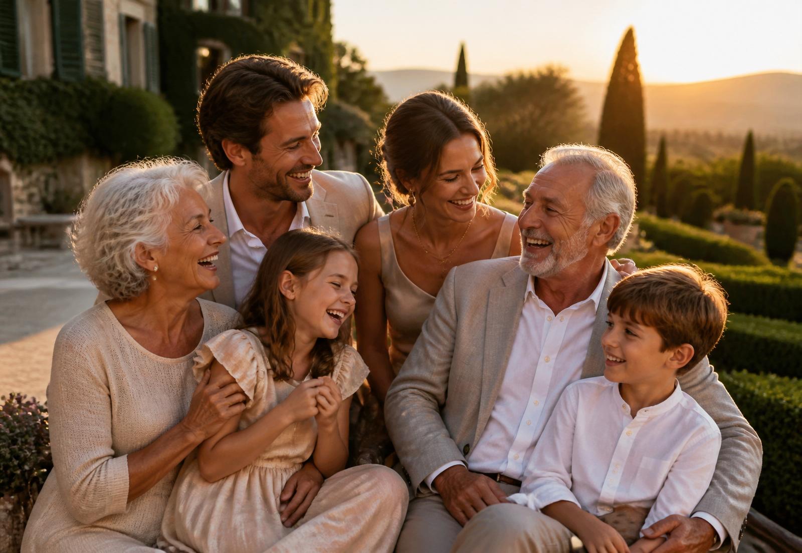 Three-generation family enjoying time together